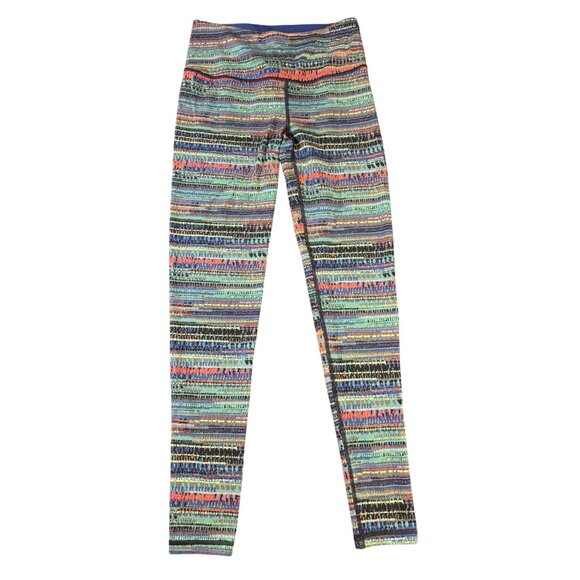 Knockout By Victorias Secret VSX Sport Multicolor Striped Leggings Size Small - Picture 1 of 5